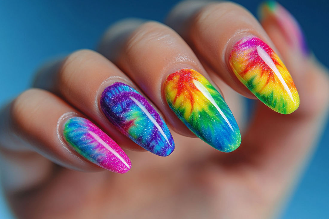 Tie-Dye Nail Looks That Capture ‘70s Nostalgia